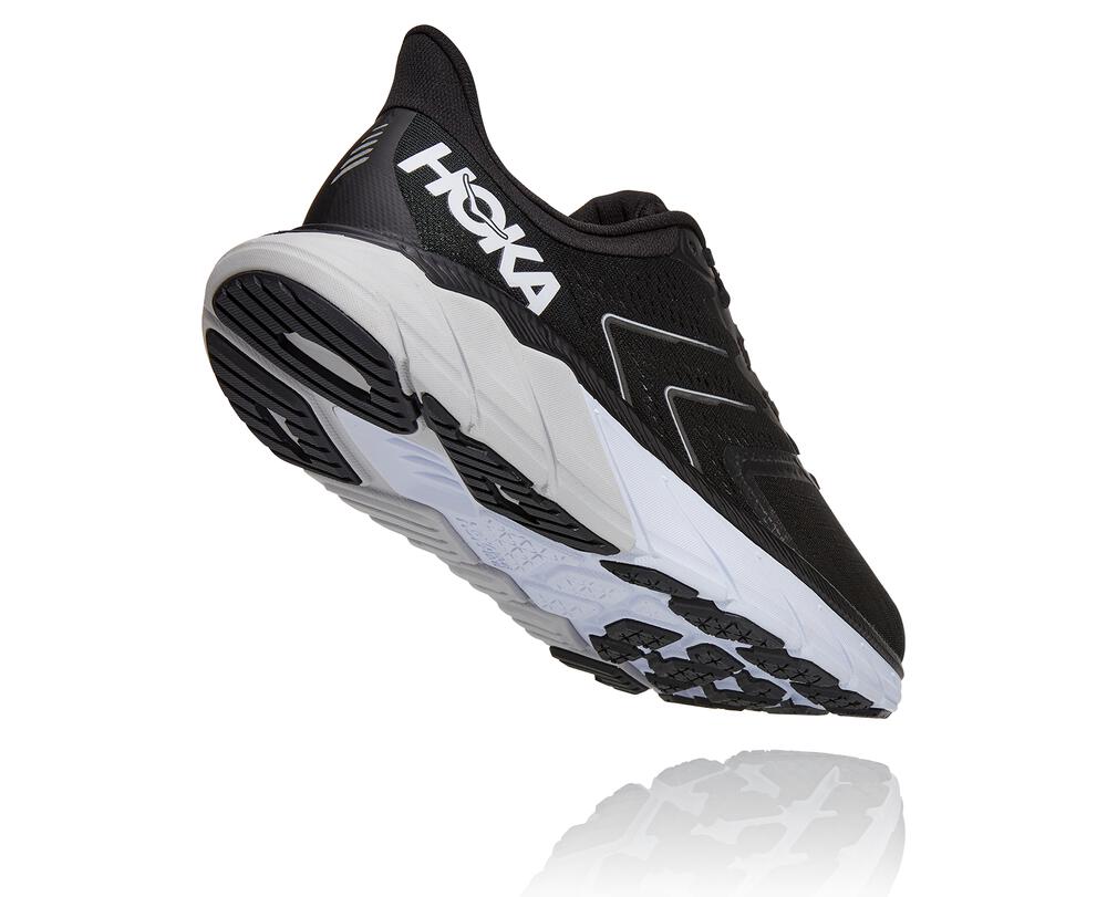 Hoka Arahi 5 Supportive Philippines - Men's Walking Shoes Black / White 89140620
