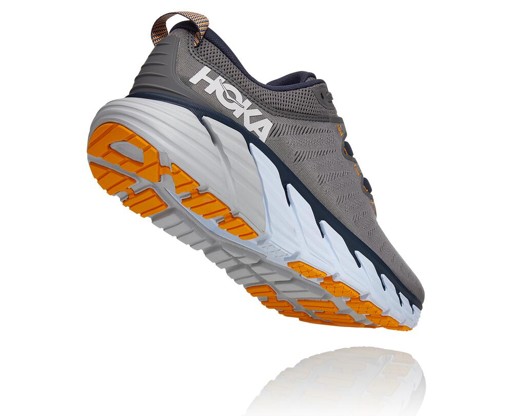 Hoka Gaviota 3 Philippines - Men's Stability Running Shoes Grey Grey / Blue 46477293
