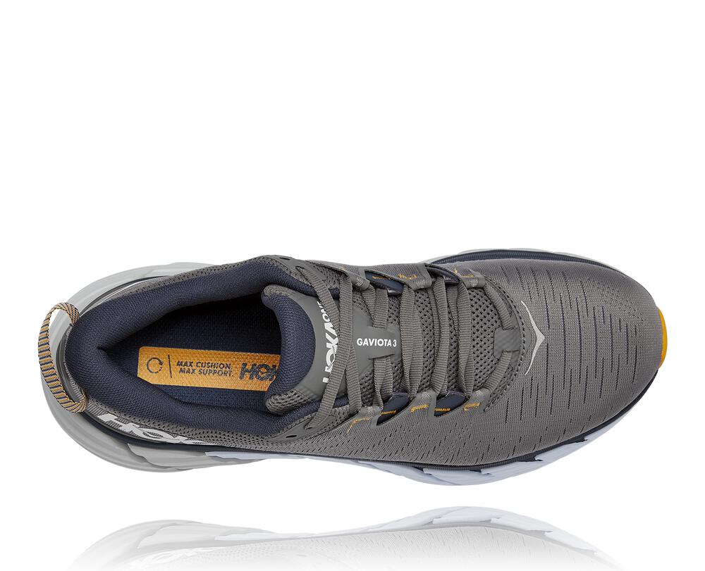 Hoka Gaviota 3 Philippines - Men's Stability Running Shoes Grey Grey / Blue 46477293