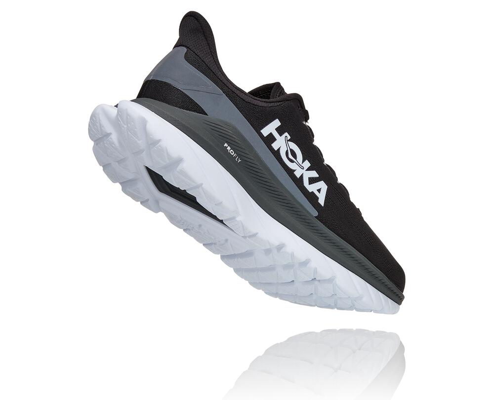 Hoka Mach 4 Philippines - Men's Road Running Shoes Black / Dark Grey 50077484