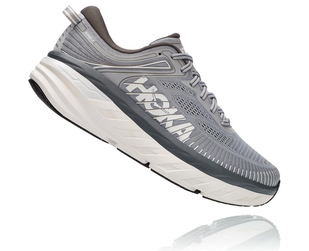 Hoka One One Bondi 7 Philippines - Men's Walking Shoes Dark Grey 45263154