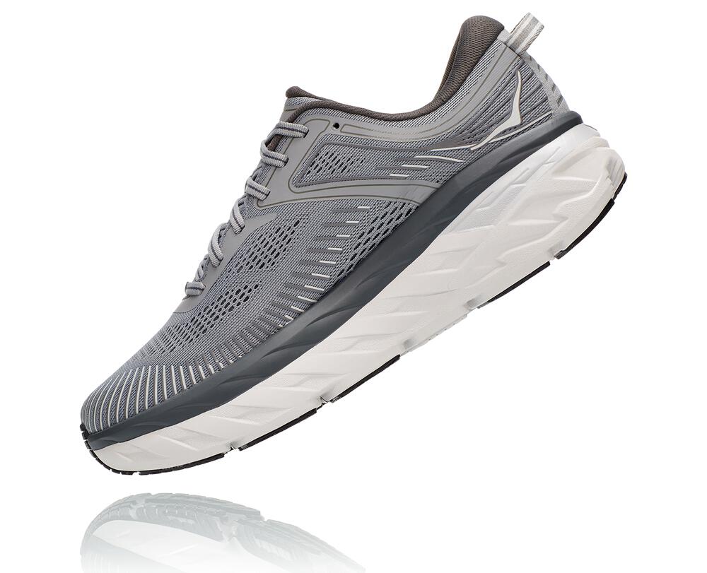 Hoka One One Bondi 7 Philippines - Men's Walking Shoes Dark Grey 45263154