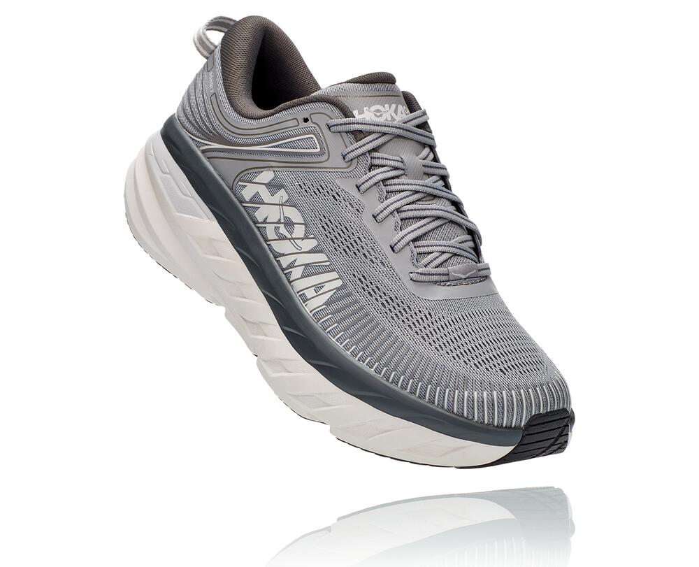 Hoka One One Bondi 7 Philippines - Men's Walking Shoes Dark Grey 45263154