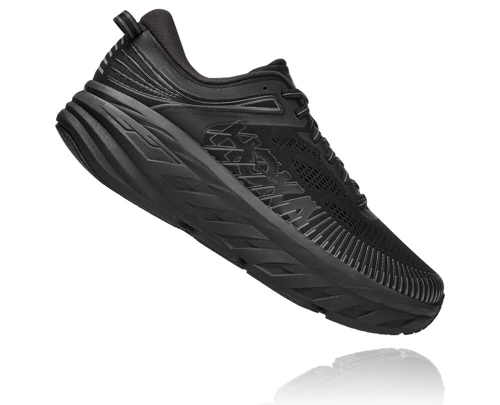 Hoka One One Bondi 7 Philippines - Women's Orthopedic Shoes Black / Black 21248507