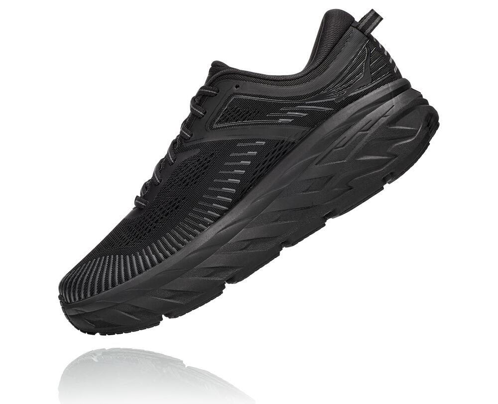 Hoka One One Bondi 7 Philippines - Women's Orthopedic Shoes Black / Black 21248507