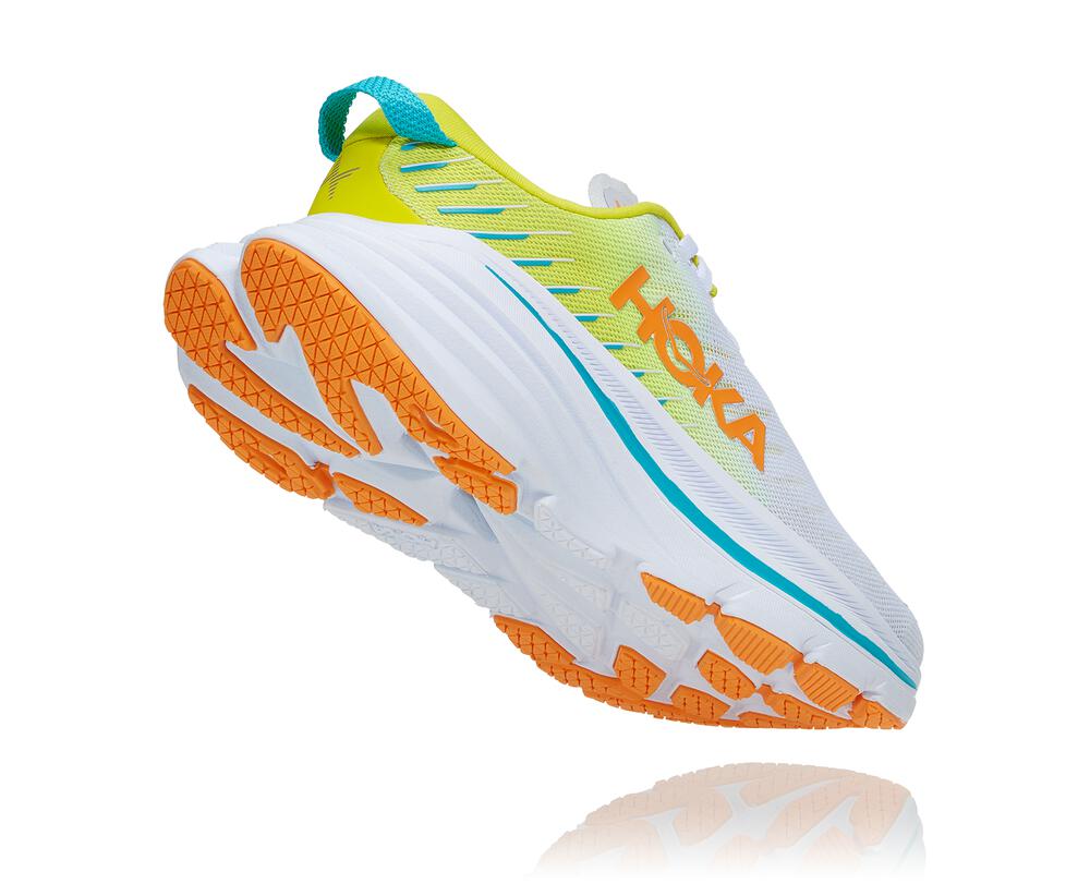 Hoka One One Bondi X Philippines - Women's Walking Shoes White / Yellow 65597519