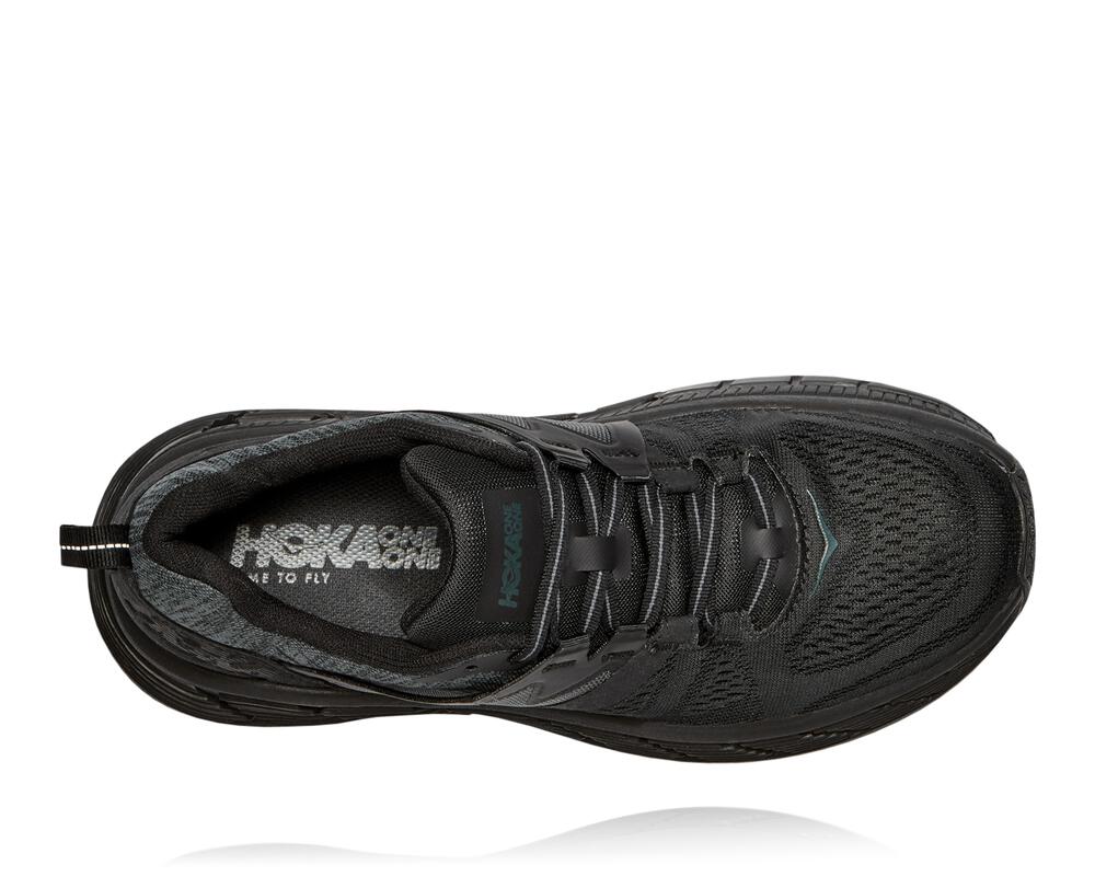 Hoka One One Gaviota 2 Philippines - Men's Stability Running Shoes Black / Dark Grey 02033321