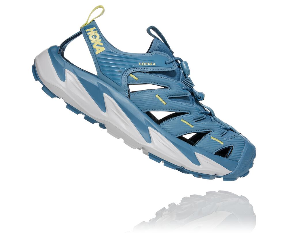 Hoka One One Hopara Philippines - Women's Recovery Sandals Blue / Yellow 93396453