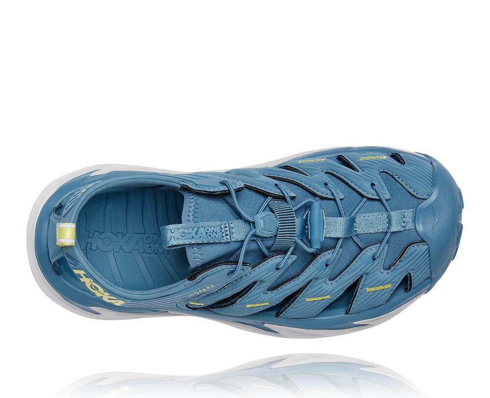 Hoka One One Hopara Philippines - Women's Recovery Sandals Blue / Yellow 93396453