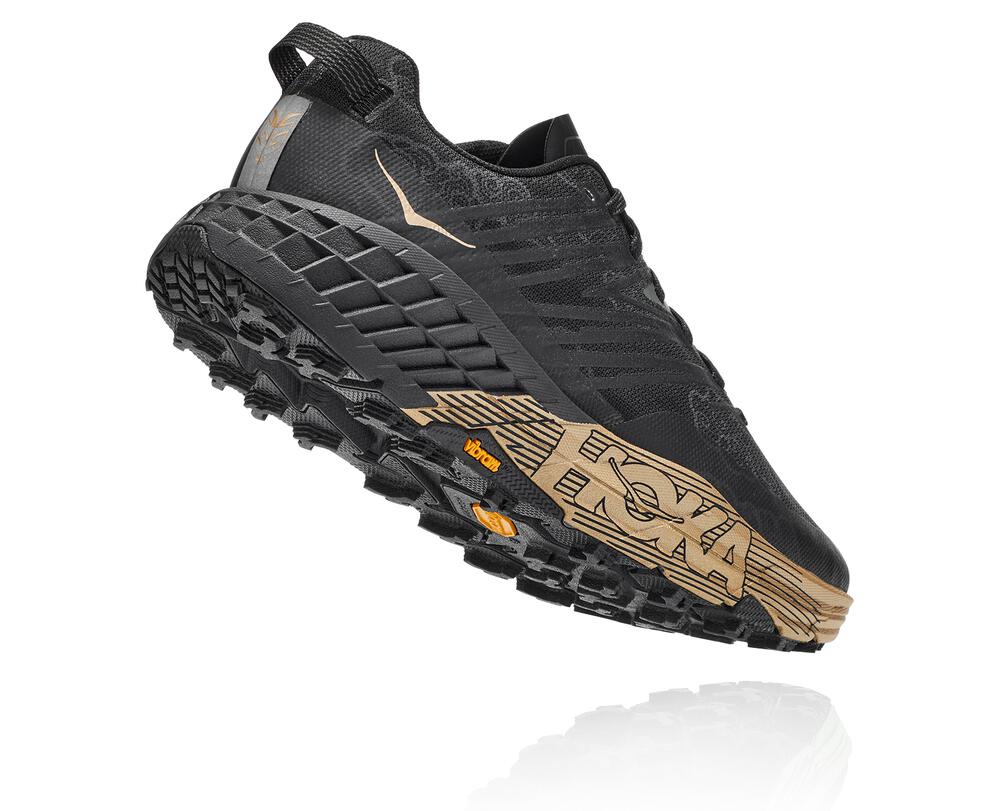 Hoka One One Speedgoat 4 Cny Philippines - Men's Trail Running Shoes Black / Gold 90947605