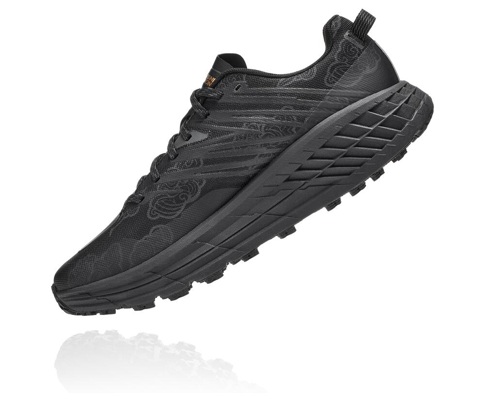 Hoka One One Speedgoat 4 Cny Philippines - Men's Trail Running Shoes Black / Gold 90947605