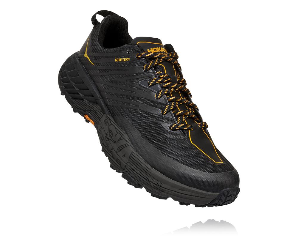Hoka One One Speedgoat 4 Gore-tex Philippines - Men's Trail Running Shoes Dark Grey / Dark Grey 67557864
