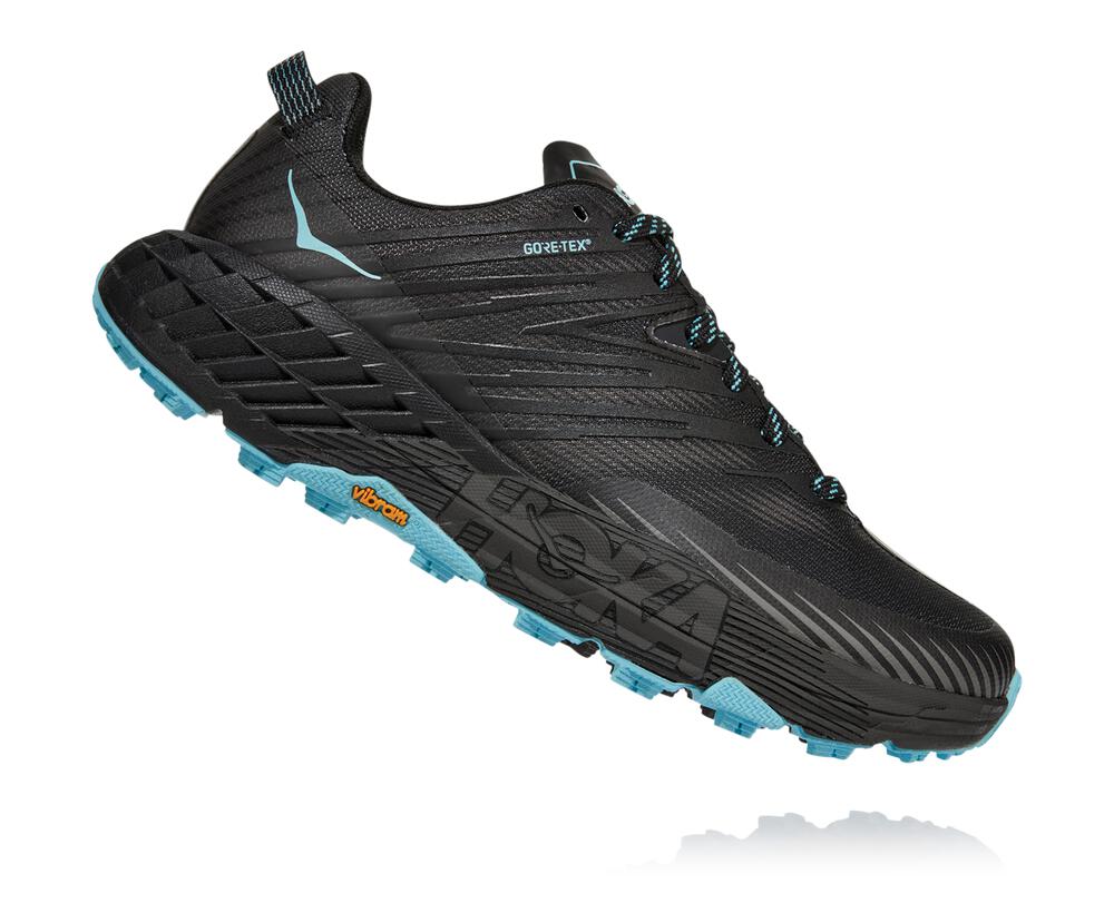 Hoka One One Speedgoat 4 Gore-tex Philippines - Women's Trail Running Shoes Dark Grey / Dark Grey 77291529