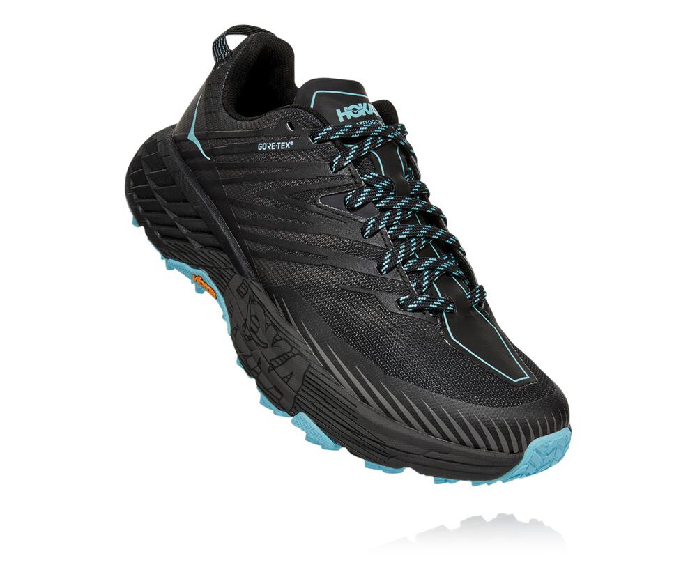 Hoka One One Speedgoat 4 Gore-tex Philippines - Women's Trail Running Shoes Dark Grey / Dark Grey 77291529