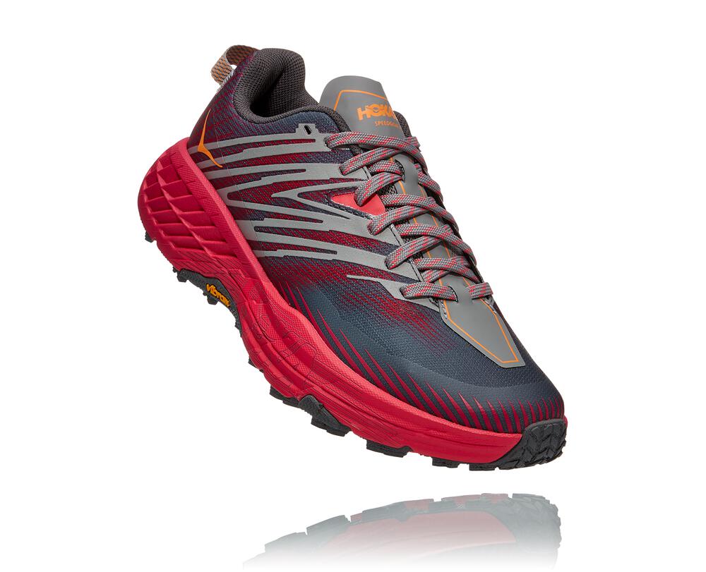 Hoka One One Speedgoat 4 Philippines - Women's Trail Running Shoes Dark Grey / Pink 03716285