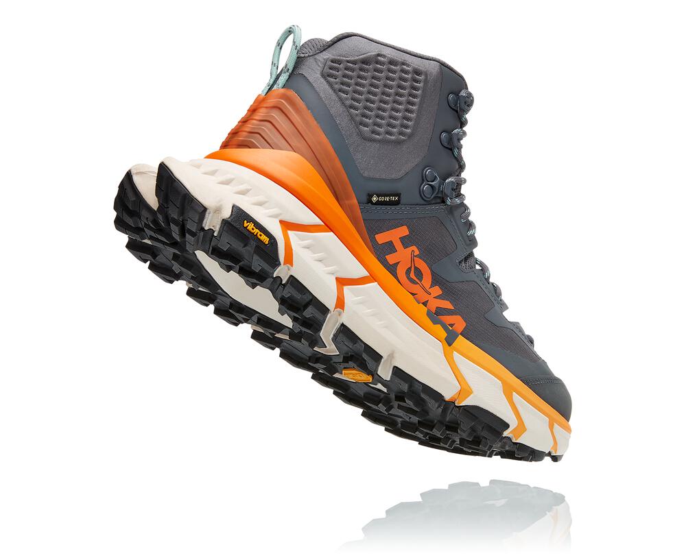 Hoka One One Tennine Hike Gore-tex Philippines - Men's Stability Running Shoes Dark Grey / Orange 34573938