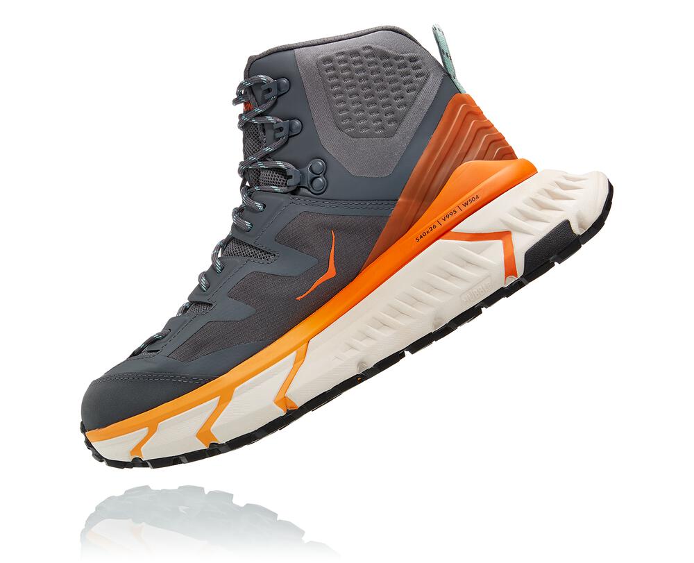 Hoka One One Tennine Hike Gore-tex Philippines - Men's Stability Running Shoes Dark Grey / Orange 34573938